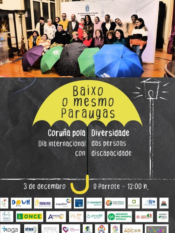 Un paraguas colectivo para el Día de la Discapacidad